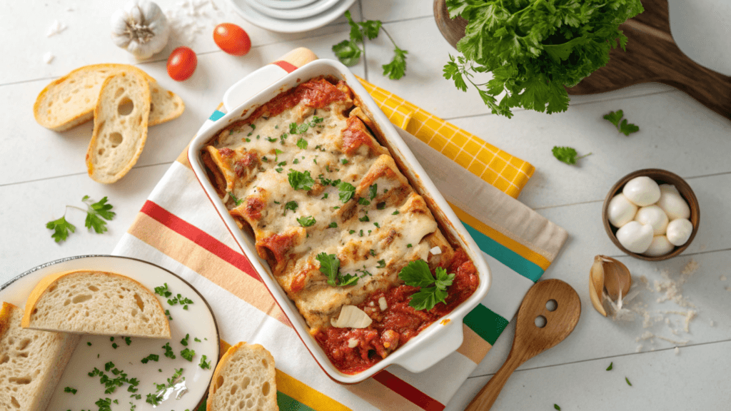 Discover the Key Difference Between Baked Ziti and Lasagna 4 style overhead view vibrant emotion fun and i - Discover the Key Difference Between Baked Ziti and Lasagna