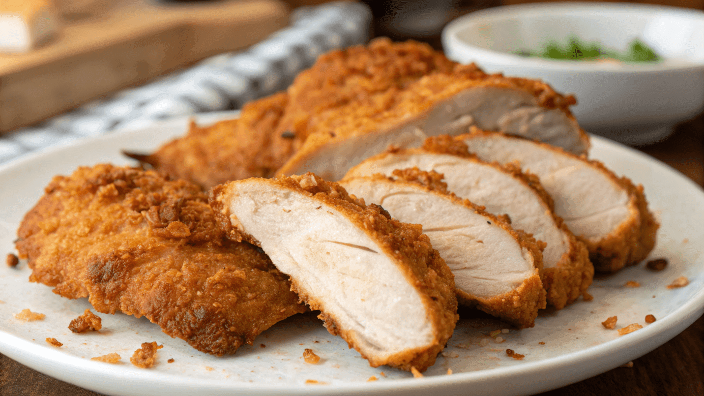 Crispy air-fried chicken breast for Healthy air fryer recipes for beginners