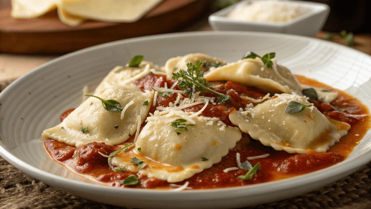 Delicious cooked frozen ravioli answering How To Cook Frozen Ravioli.