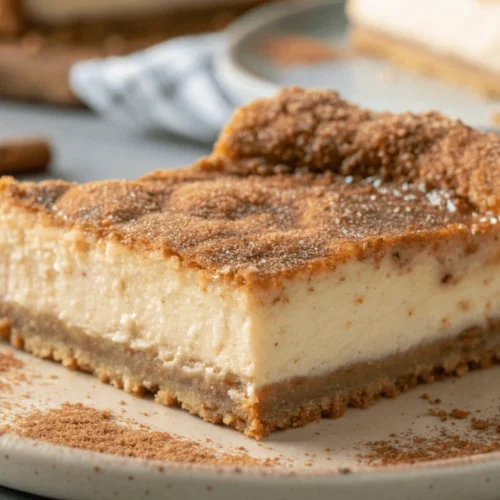 Delicious churro cheesecake recipe slice