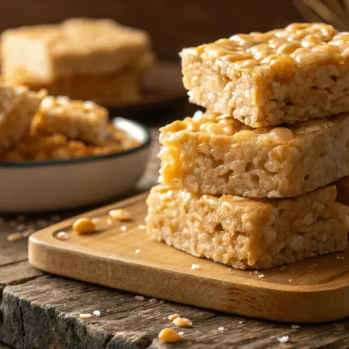 A stack of delicious Rice Krispies Treats