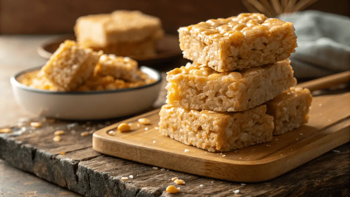 A stack of delicious Rice Krispies Treats