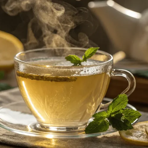 A cup of lemon balm tea recipe for weight loss