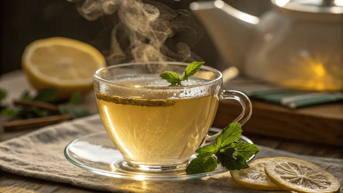 A cup of lemon balm tea recipe for weight loss