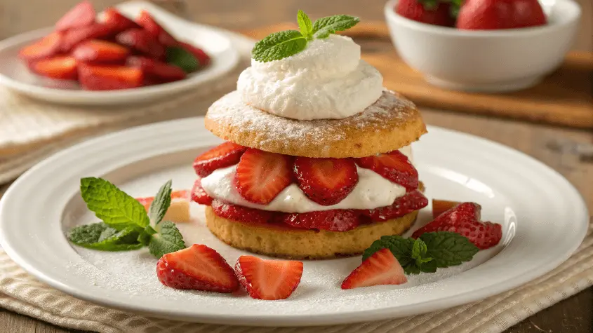 Strawberry shortcake made with Madeleines