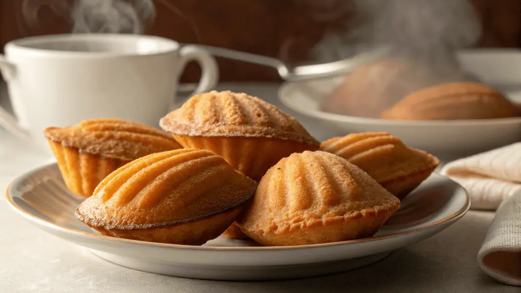 Freshly baked Madeleines.