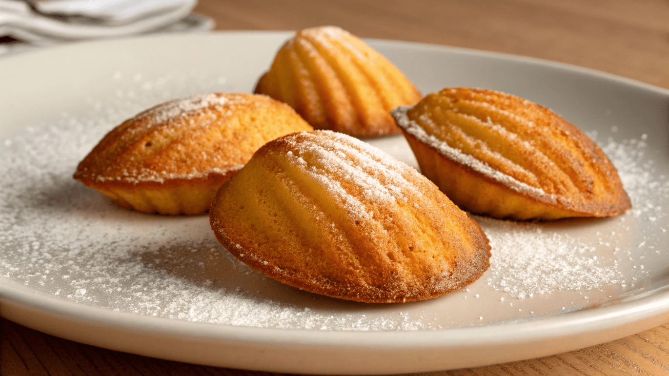 Freshly baked Madeleines