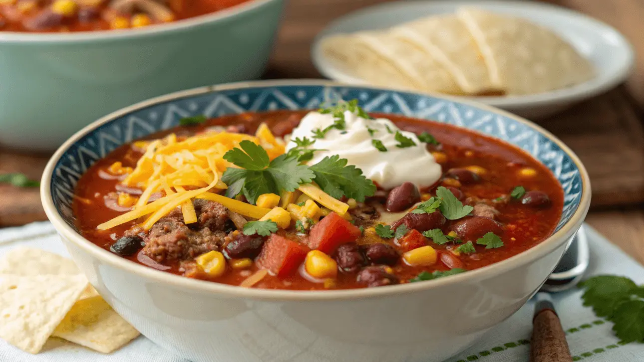 Hearty and flavorful taco soup recipe