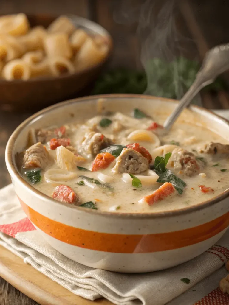 10-Minute Prep! Creamy Parmesan Italian Sausage Soup Recipe 2 Creamy Parmesan Italian Sausage Soup Recipe.