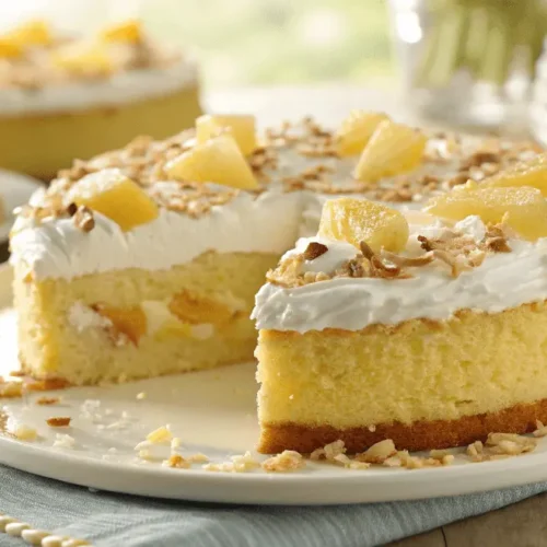 Delicious pineapple delight cake.