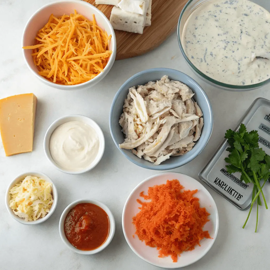 Buffalo Chicken Dip with Blue Cheese – Easy & Flavor-Packed 4 Ingredients for Buffalo chicken dip with blue cheese.