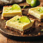Key Lime Pie Bars – Easy, Creamy, Tangy Dessert Squares 5 Key lime pie bars served in a plate