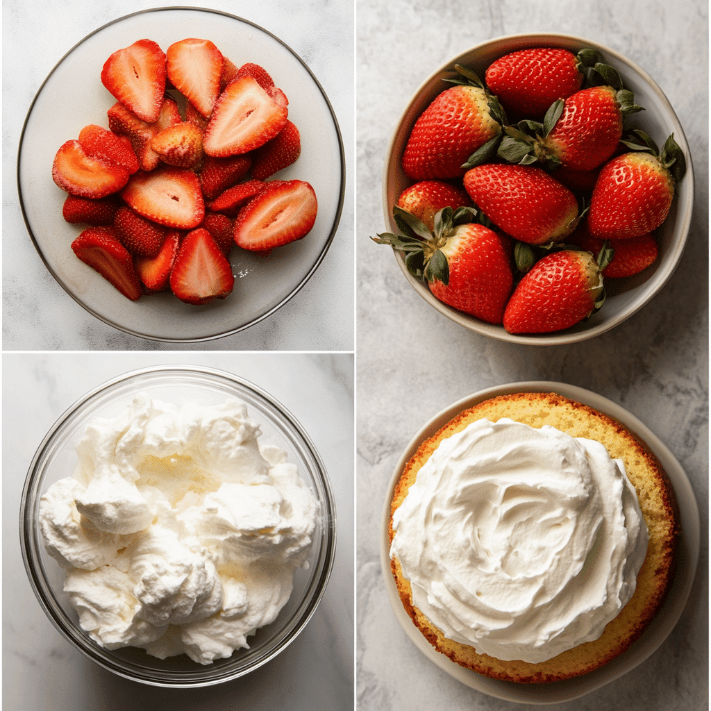 Pound Cake with Strawberries and Whipped Cream – A Southern Favorite Reimagined 7 Making pound cake with strawberries and whipped cream.