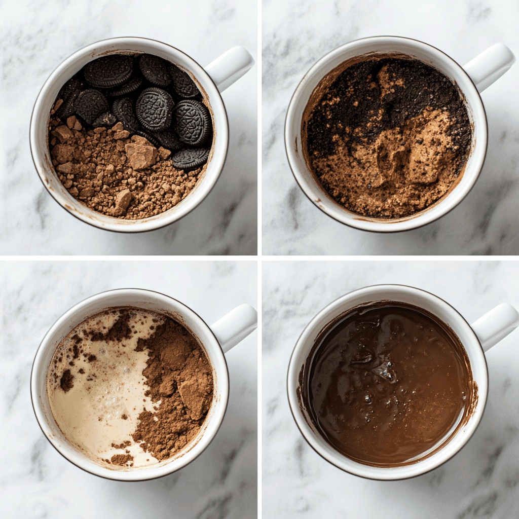 Oreo Mug Cake – Quick 5-Minute Dessert You’ll Love 8 Oreo mug cake preparation steps