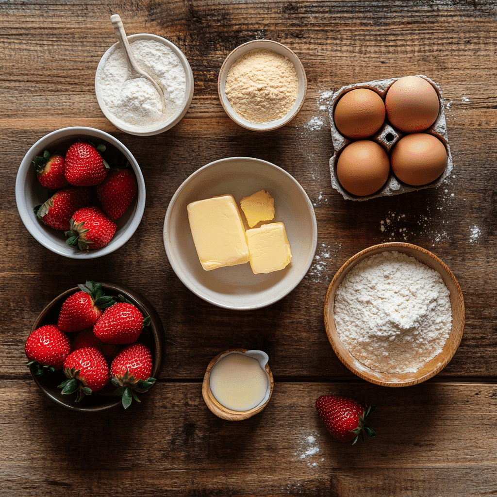 Pound Cake with Strawberries and Whipped Cream – A Southern Favorite Reimagined 8 Pound cake ingredients with strawberries and cream
