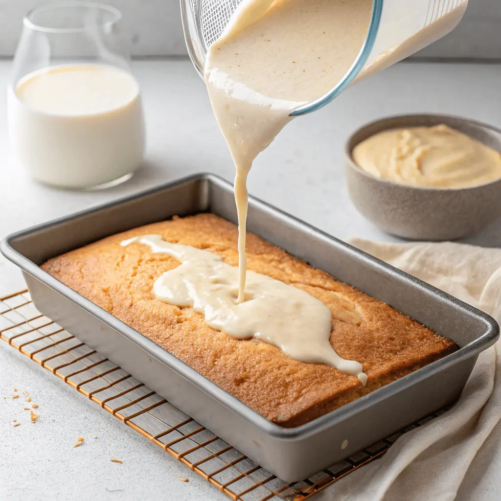 Tres Leches Pound Cake: The Most Moist & Irresistible Recipe You'll Ever Try 4 Soaking Tres Leches Pound Cake