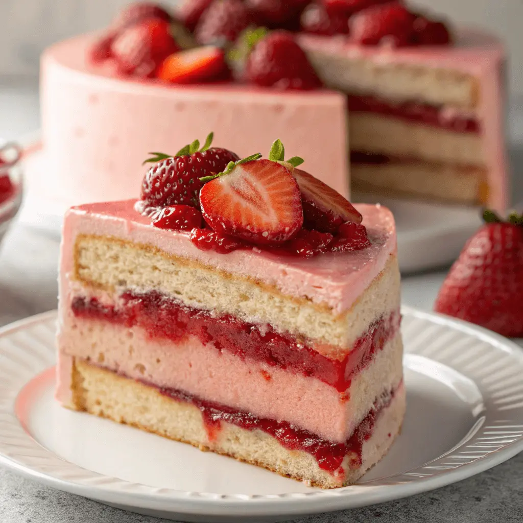 The Ultimate Strawberry Cake with Strawberry Filling: A Classic You'll Love 3 Strawberry cake with strawberry filling