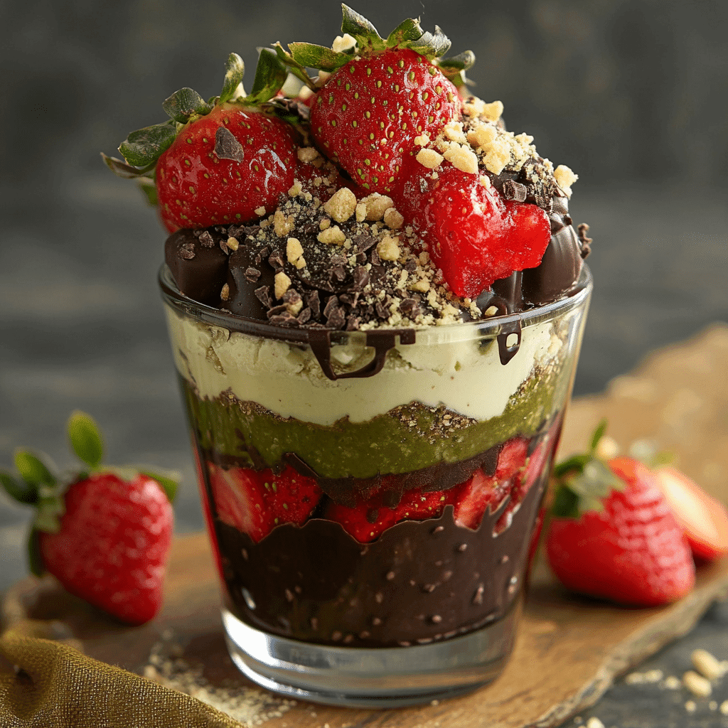 Dubai chocolate strawberry display