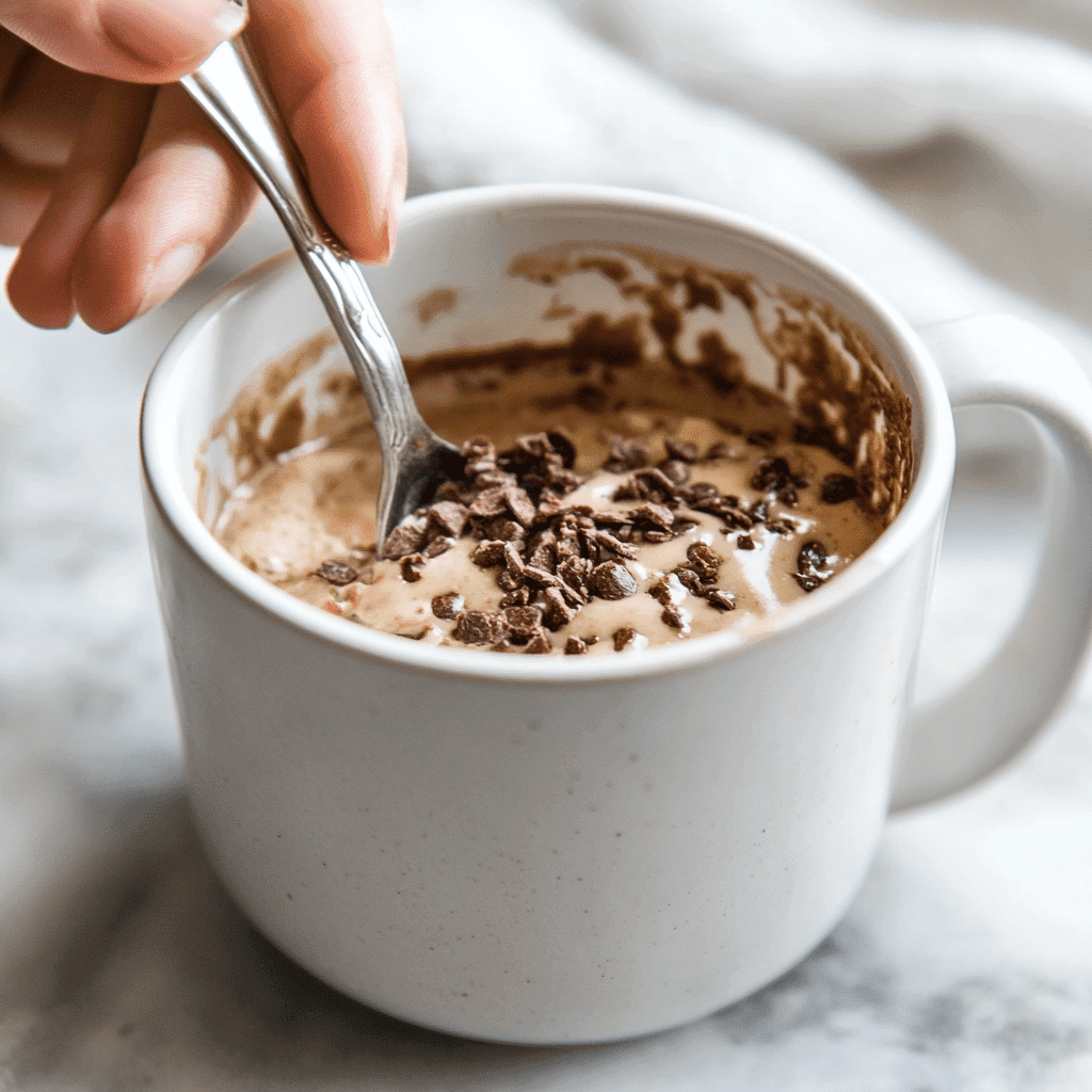 Keto Mug Cake: Quick, Sugar-Free Low-Carb Dessert in Minutes 8 mixing keto mug cake batter