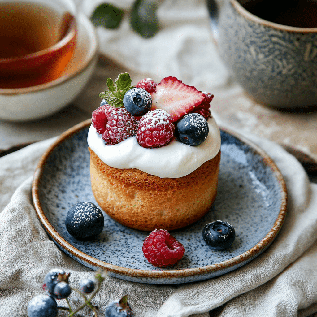 3 Ingredient Protein Powder Mug Cake: Fast, Healthy & Delicious 10 served protein mug cake with yogurt and berries