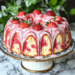 Strawberry Cream Cheese Pound Cake That’s Moist, Tangy & Sweet 9 strawberry cream cheese pound cake on cake stand