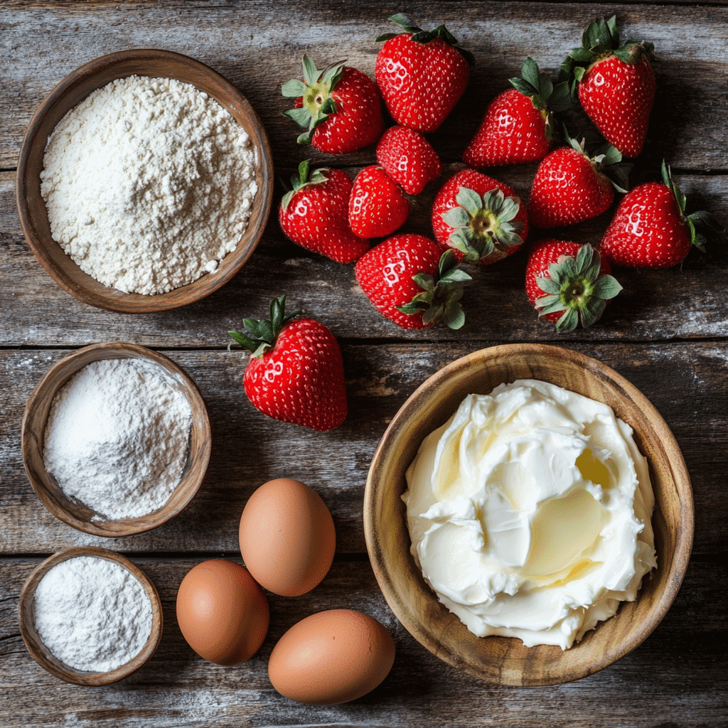 Strawberry Cream Cheese Pound Cake That’s Moist, Tangy & Sweet 6 ingredients for strawberry cream cheese pound cake