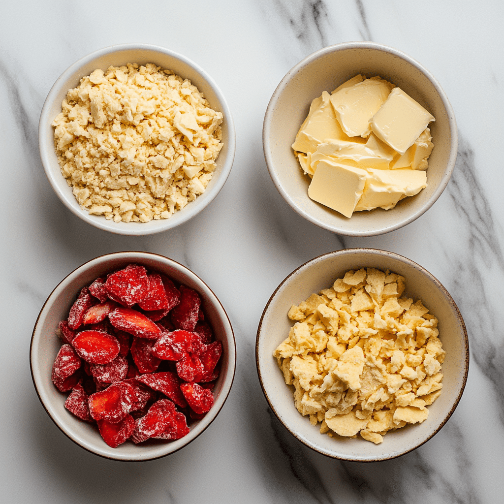 Strawberry Crunch Cheesecake Recipe That’s a Crunch Above the Rest 7 Ingredients for strawberry crunch cheesecake topping