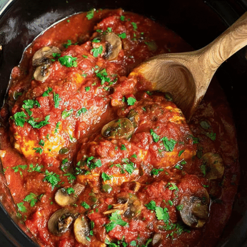 mohamedb 47441 simple Slow Cooker Chicken Cacciatore taken with 8985f3de 693d 48f4 ade8 7e5655e90ce3 - Easy Slow Cooker Chicken Cacciatore