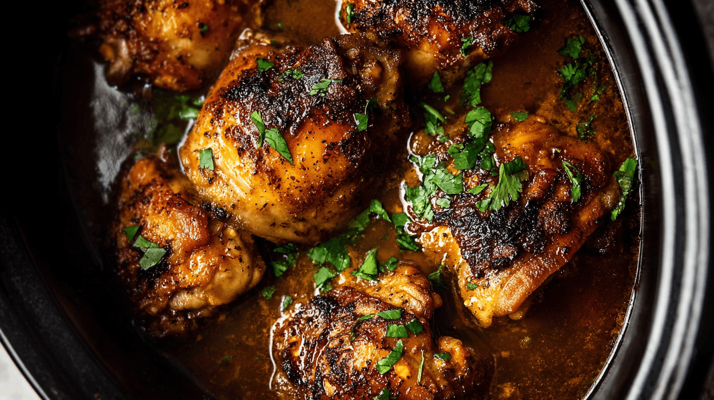mohamedb 47441 simple Slow Cooker Chicken Thighs taken with an b9d9edd1 d89e 42f9 bc1e b66b8c10d9ff - Slow Cooker Chicken Thighs: Juicy, Tender, and Flavorful