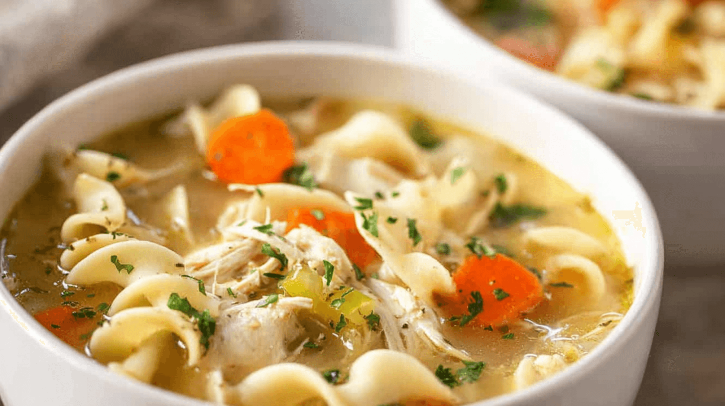 mohamedb 47441 simple crockpot chicken noodle soup taken with a 17a0a22a d861 4b43 8de9 3e2582c3ebc2 - Easy Crockpot Chicken Noodle Soup