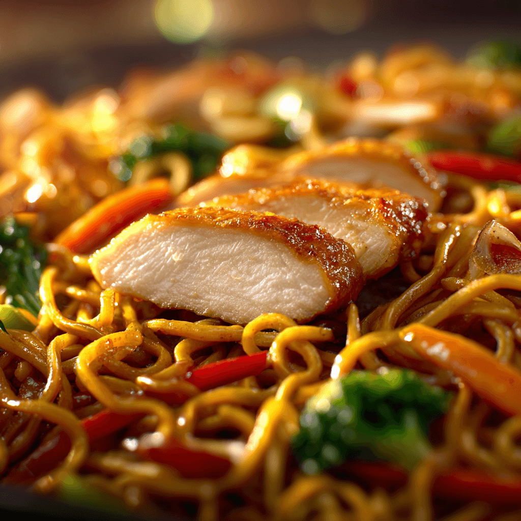 ayoubecomx macro close up of chicken chow mein with one chick bf311775 9844 4c5c a76b 6d8e2c5bc41c 2 - The Best Homemade Chicken Chow Mein Recipe
