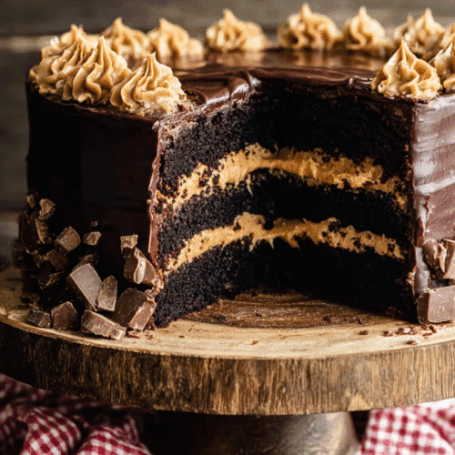 mohamedb 47441 simple chocolate peanut butter cake taken with a 99281c1a c501 4d39 9ed0 17790753d98d - The Ultimate Chocolate and Peanut Butter Cake Recipe