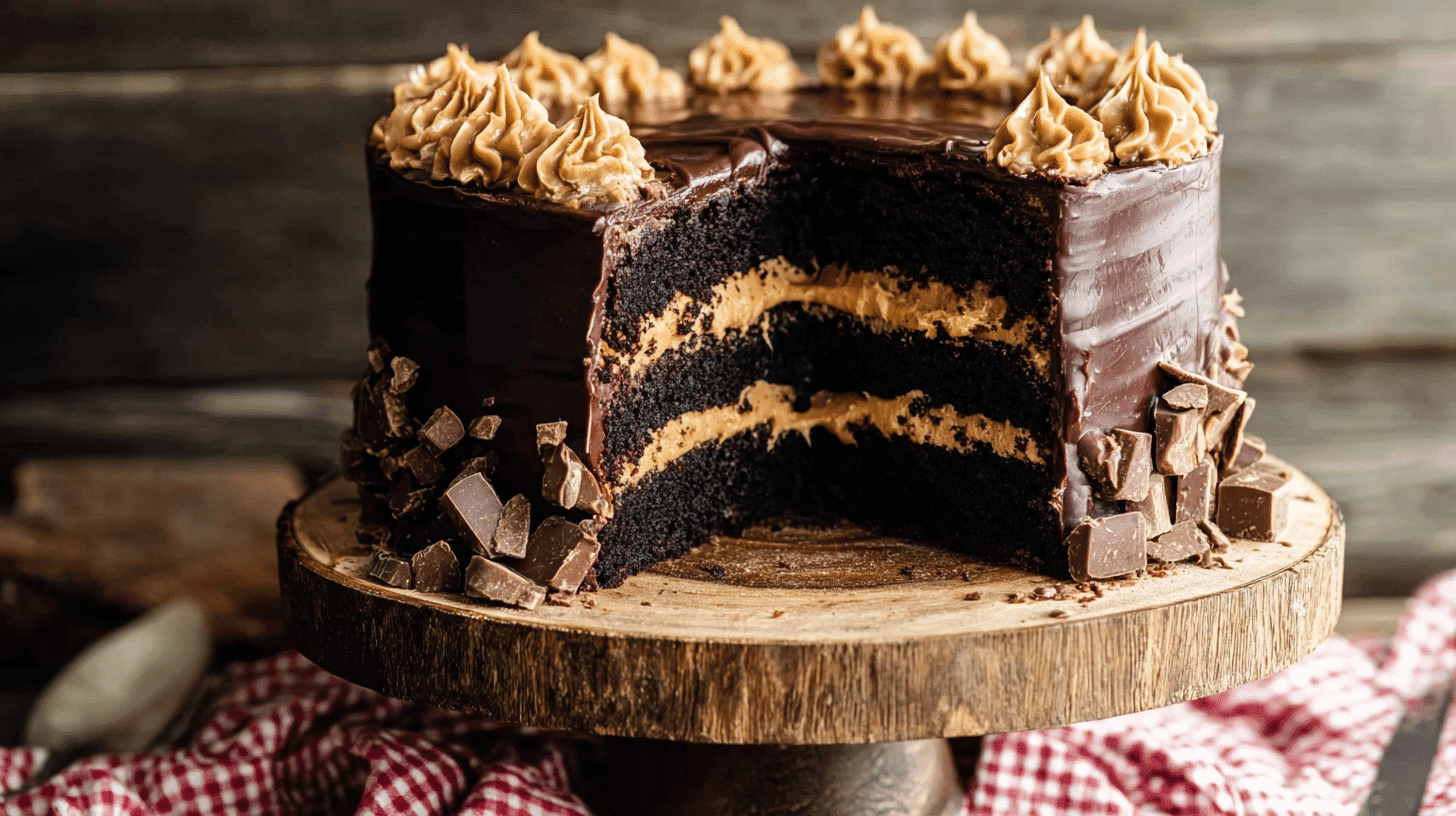 mohamedb 47441 simple chocolate peanut butter cake taken with a 99281c1a c501 4d39 9ed0 17790753d98d - The Ultimate Chocolate and Peanut Butter Cake Recipe