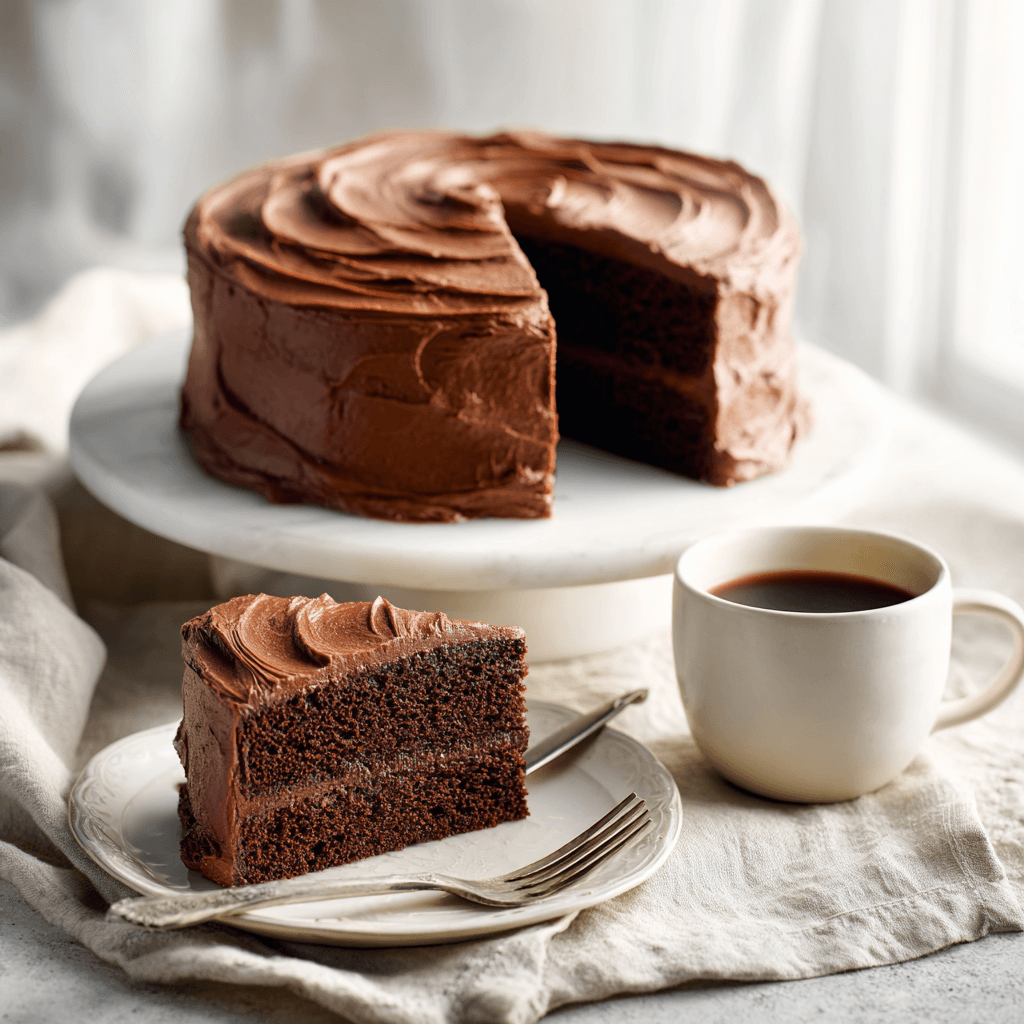 u7568358879 Classic homemade chocolate layer cake with smooth c4cd4e84 70a4 4187 8f56 66b8a000e2ad 1 - Ina Garten's Beatty's Chocolate Cake Recipe