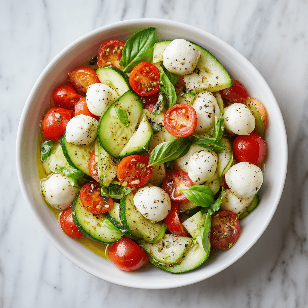 Easy Cucumber Caprese Salad 2 u7568358879 Cucumber Caprese Salad in a white ceramic bowl fi 5e50dcde d8e1 4caf a2dd 6be1cacbe2eb 3 1 - Easy Cucumber Caprese Salad